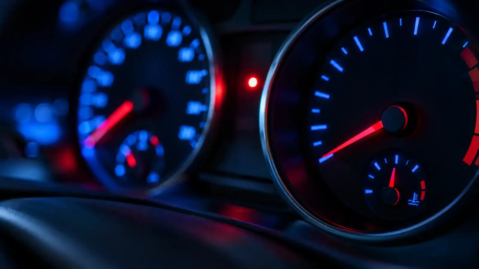 A vehicle at night with Viper remote start and security installed